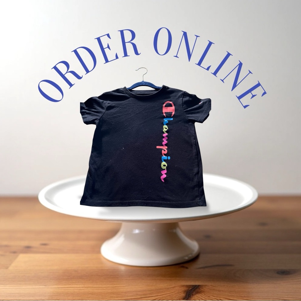 Champion Black Short Sleeve Tee